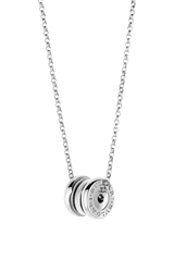 Zero 1 18 kt white gold mini pendant necklace with chain