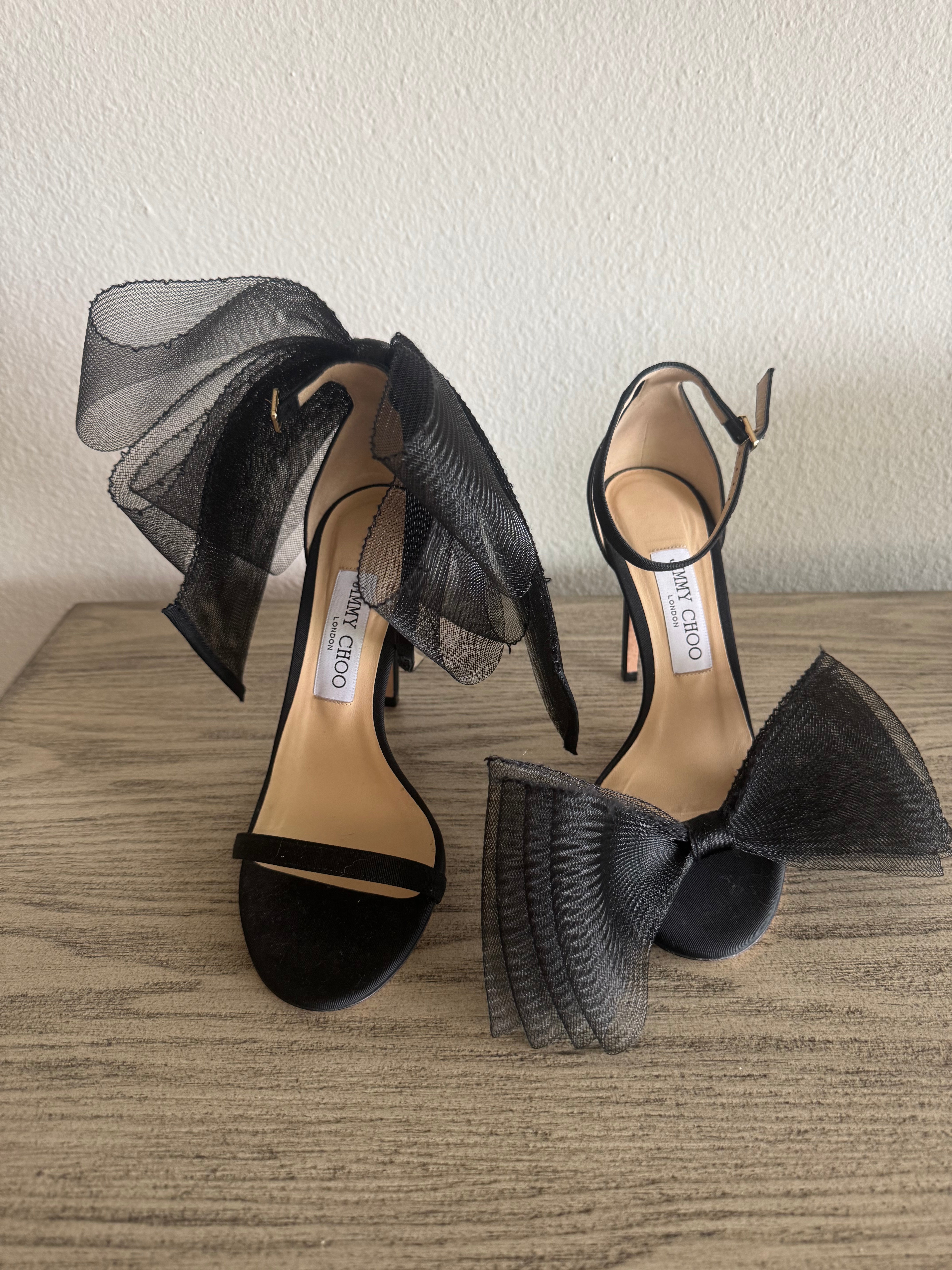 Bow Detailed Organza Heel