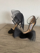 Bow Detailed Organza Heel