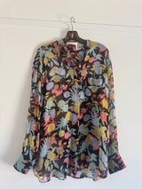 Fruit and Floral Chiffon Shirt