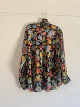 Fruit and Floral Chiffon Shirt