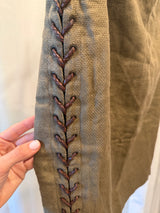 Skirt with Leather Detail