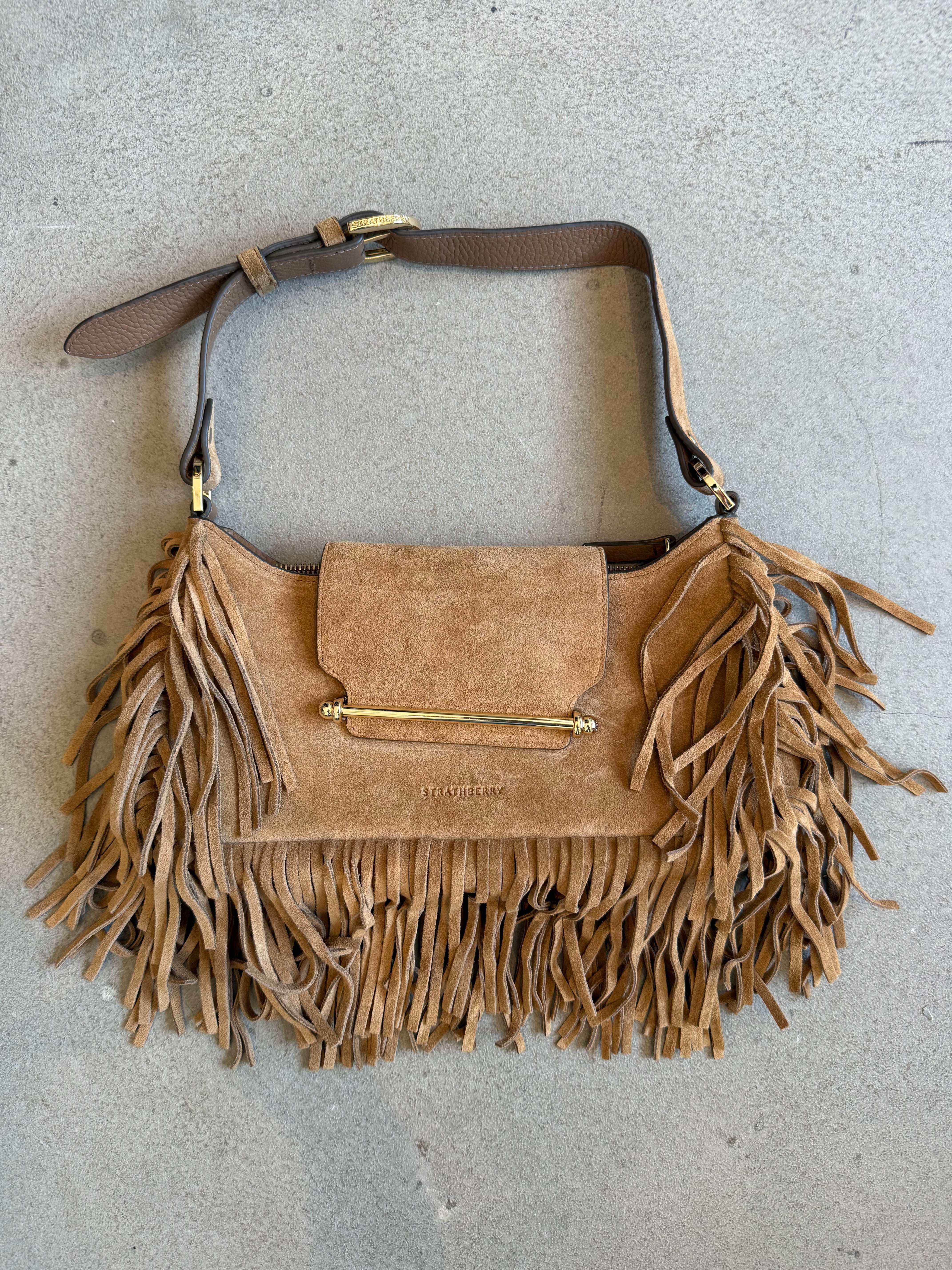 Omni Suede Shoulder Bag