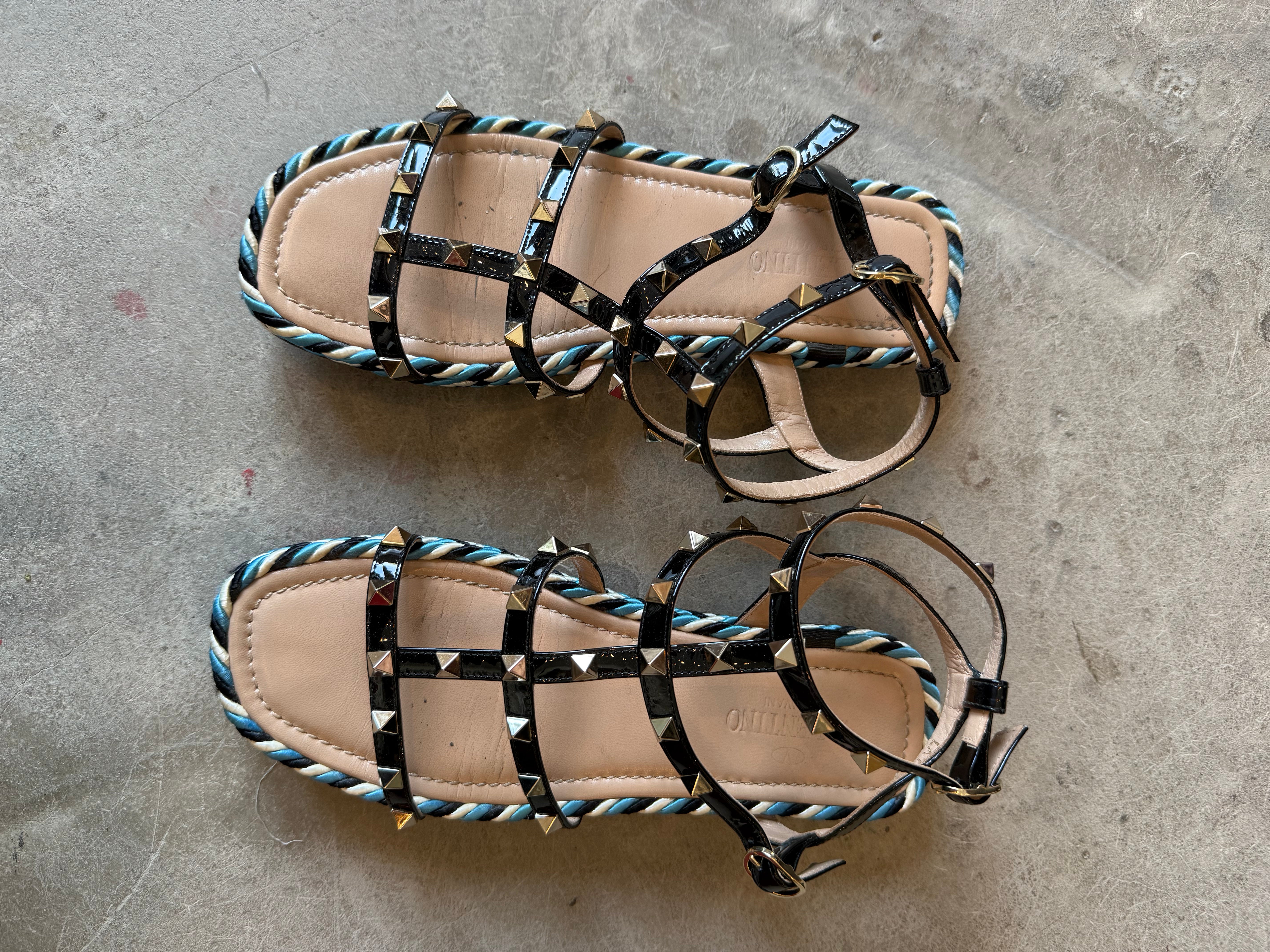 Garavani Stud Espadrille Sandals