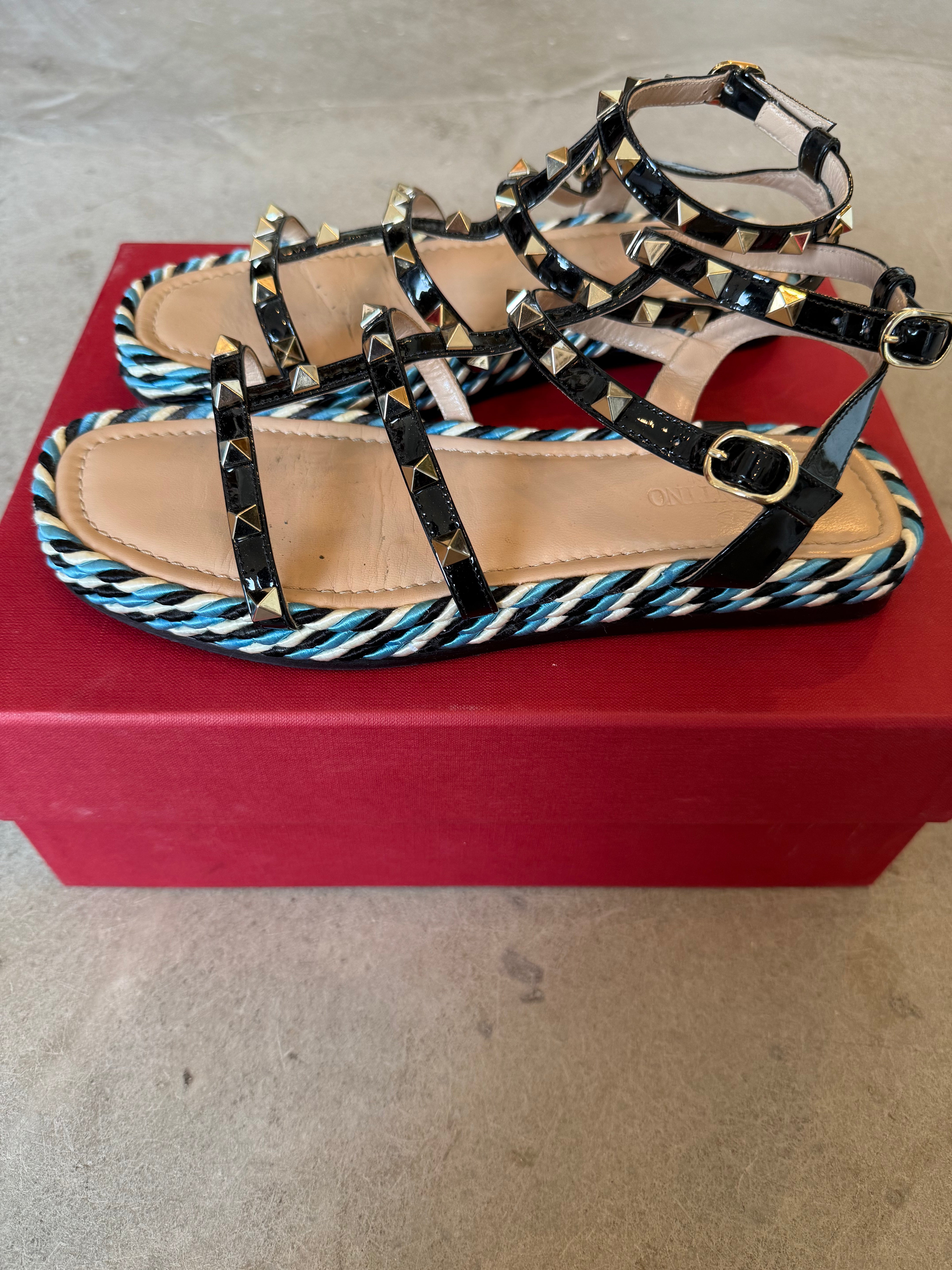 Garavani Stud Espadrille Sandals