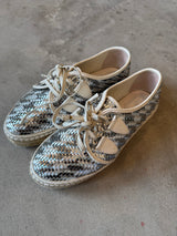 Metallic Woven Espadrille Sneakers