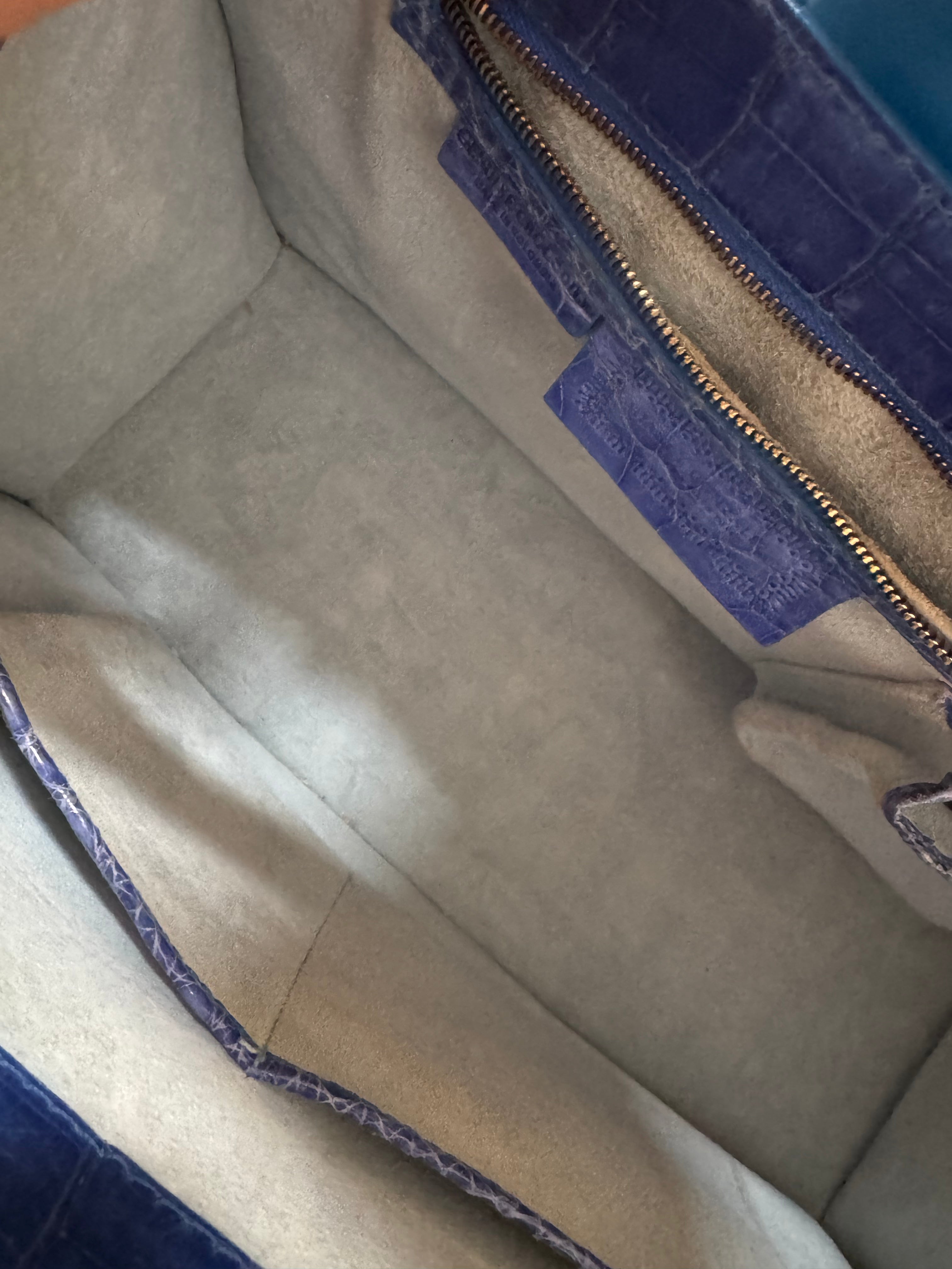 Cobalt Blue Crocodile bag