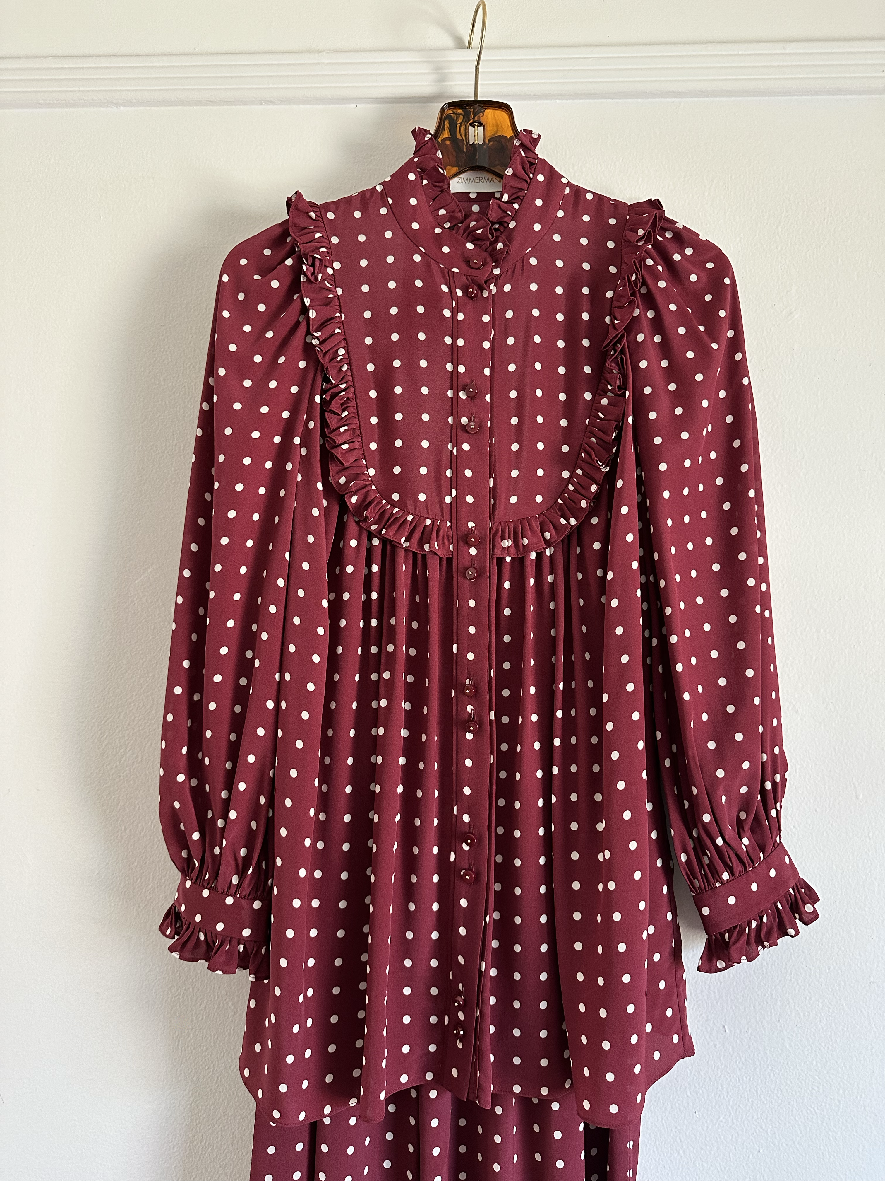 Silk Polka Dot Set