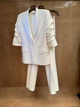 Scrunched-Sleeve Suit