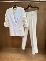 Scrunched-Sleeve Suit