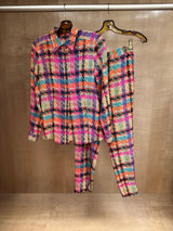 Plaid Silk Set