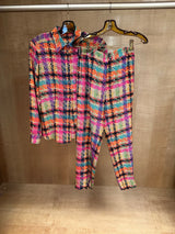 Plaid Silk Set