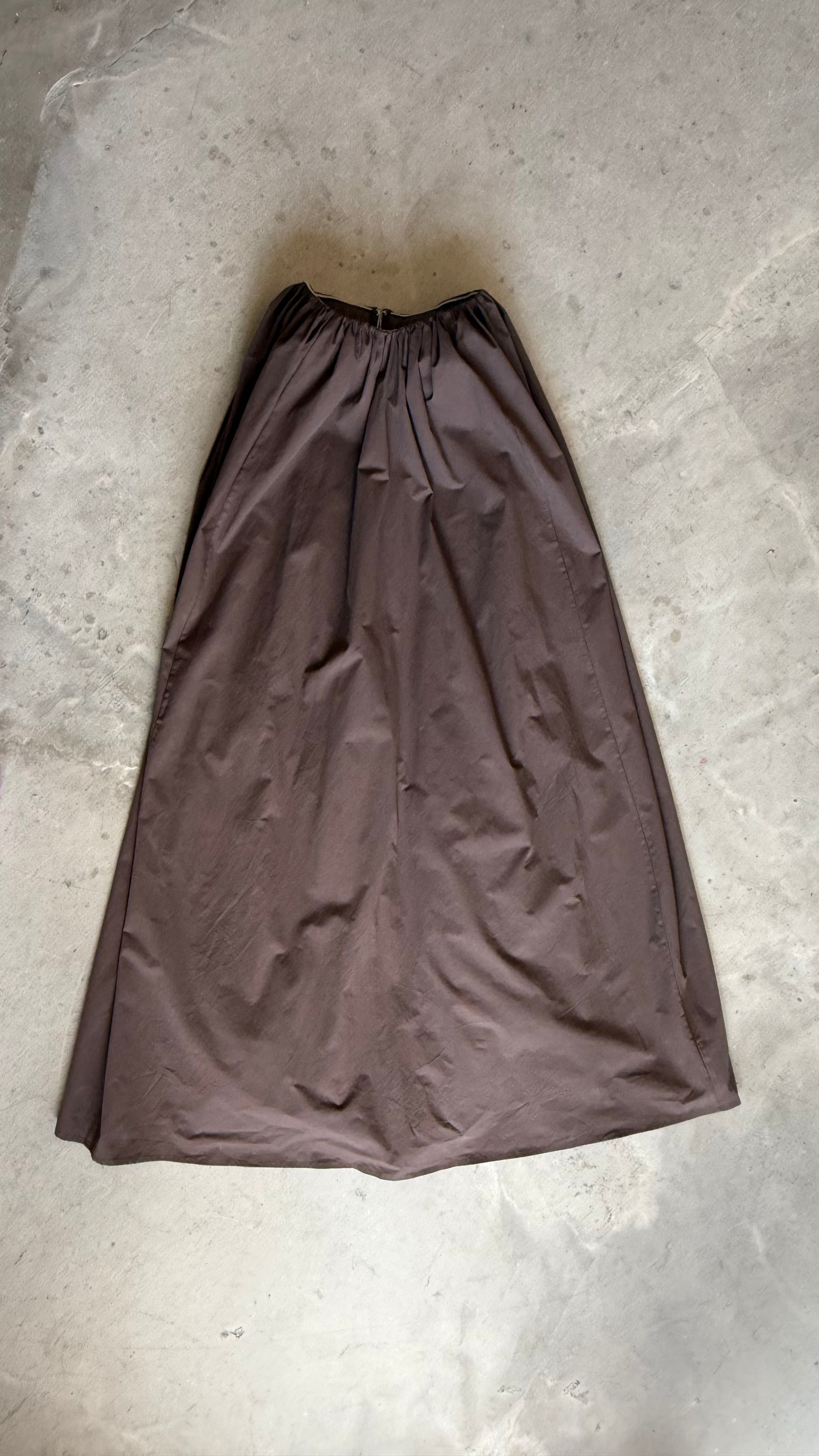 Cotton Strapless Maxi Dress