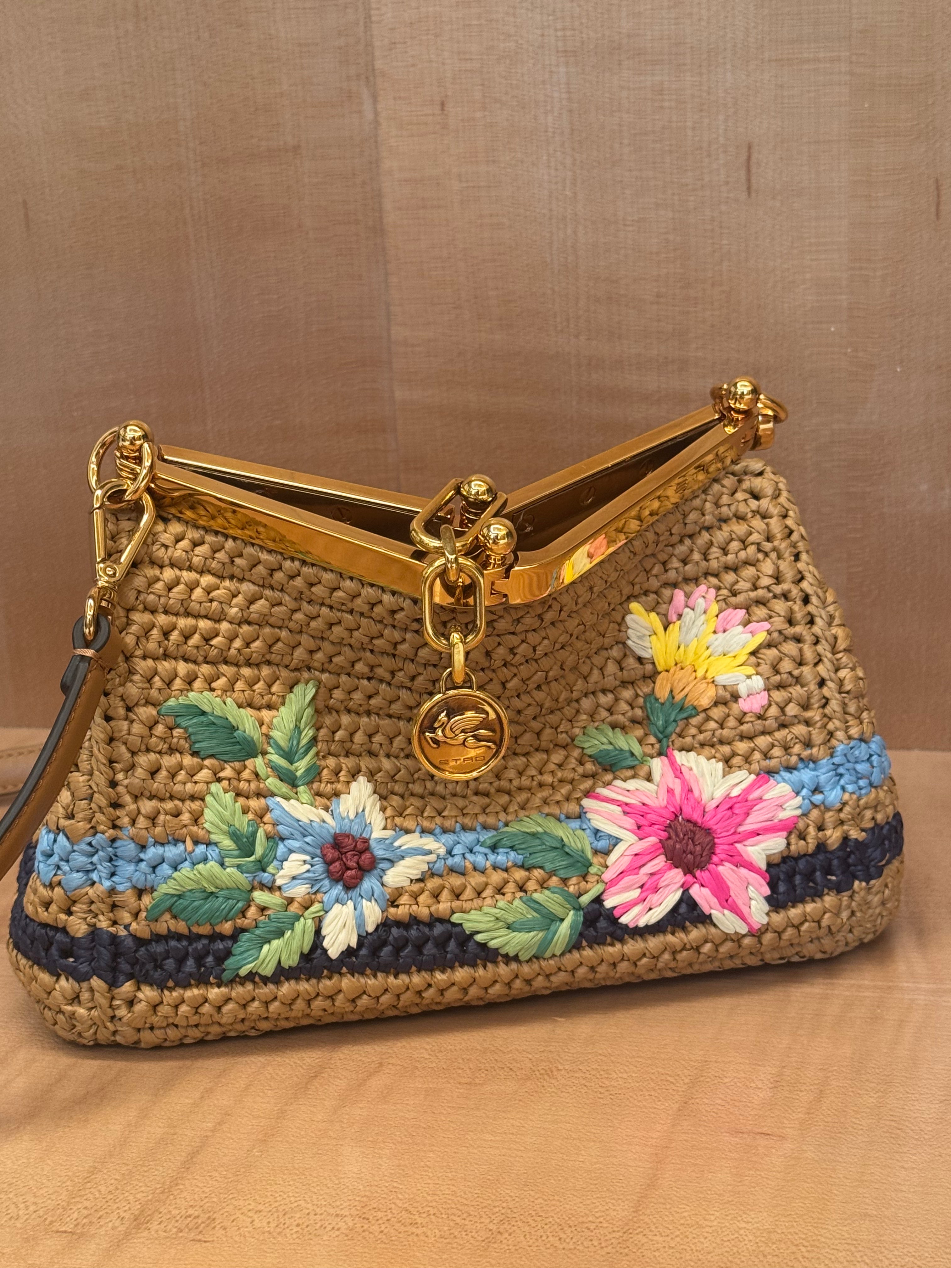 Mini Vela Raffia Bag