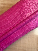 Hot Pink Crocodile Clutch Bag
