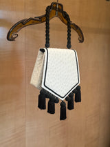 Ostrich Bag with Black Tassles
