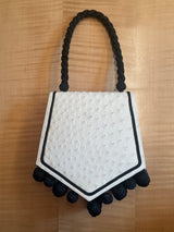 Ostrich Bag with Black Tassles