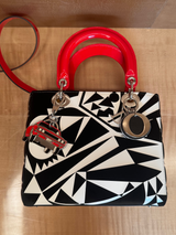 Limited Edition Multicolor Patterned Large Lady Dior by Matthew Porter 2016