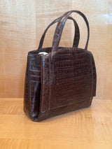 Chocolate Brown Crocodile Bag