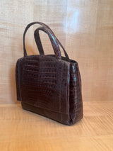 Chocolate Brown Crocodile Bag