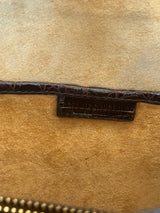 Chocolate Brown Crocodile Bag