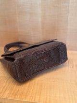 Chocolate Brown Crocodile Bag