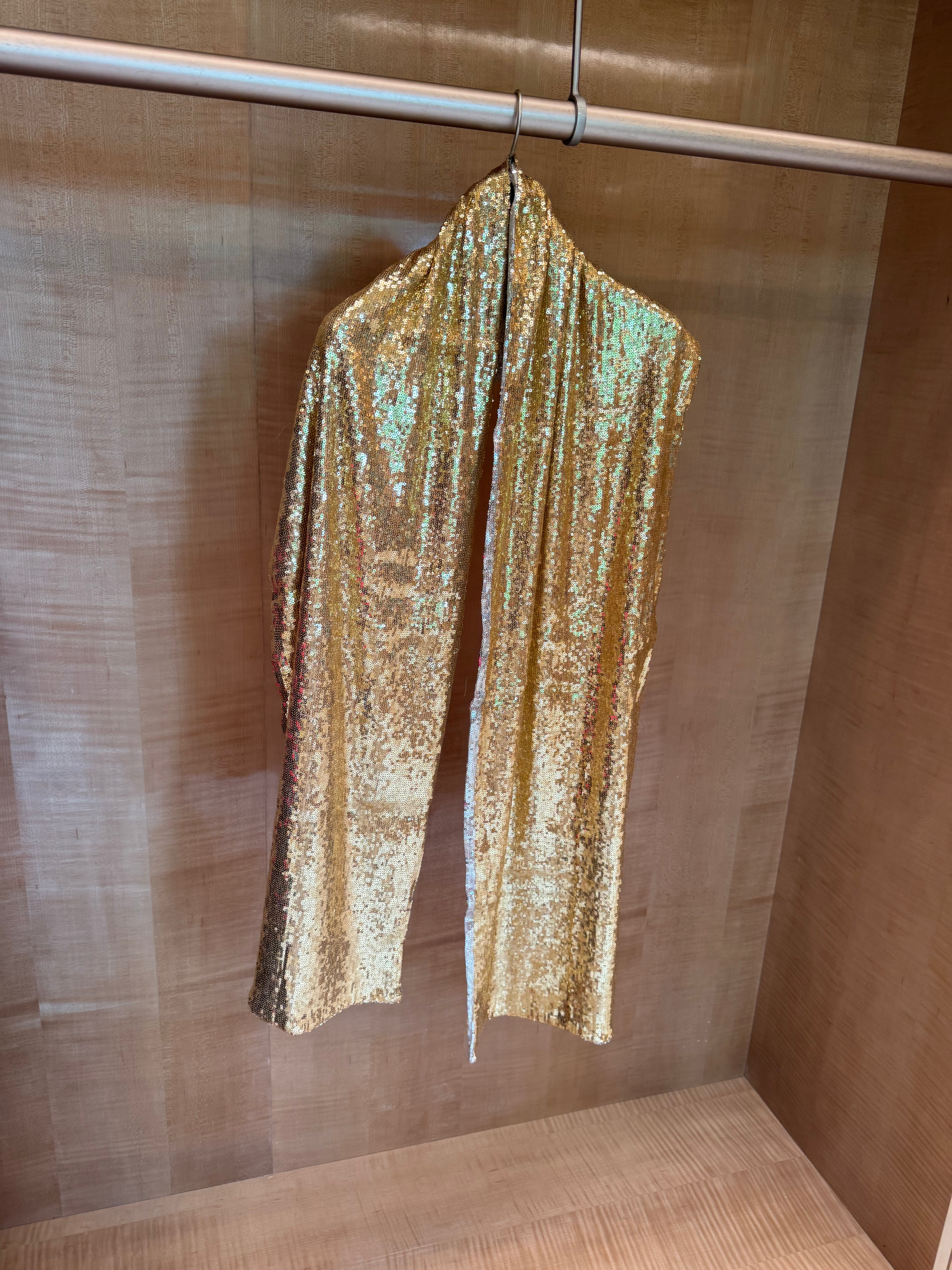 Gold Sequin Scarf