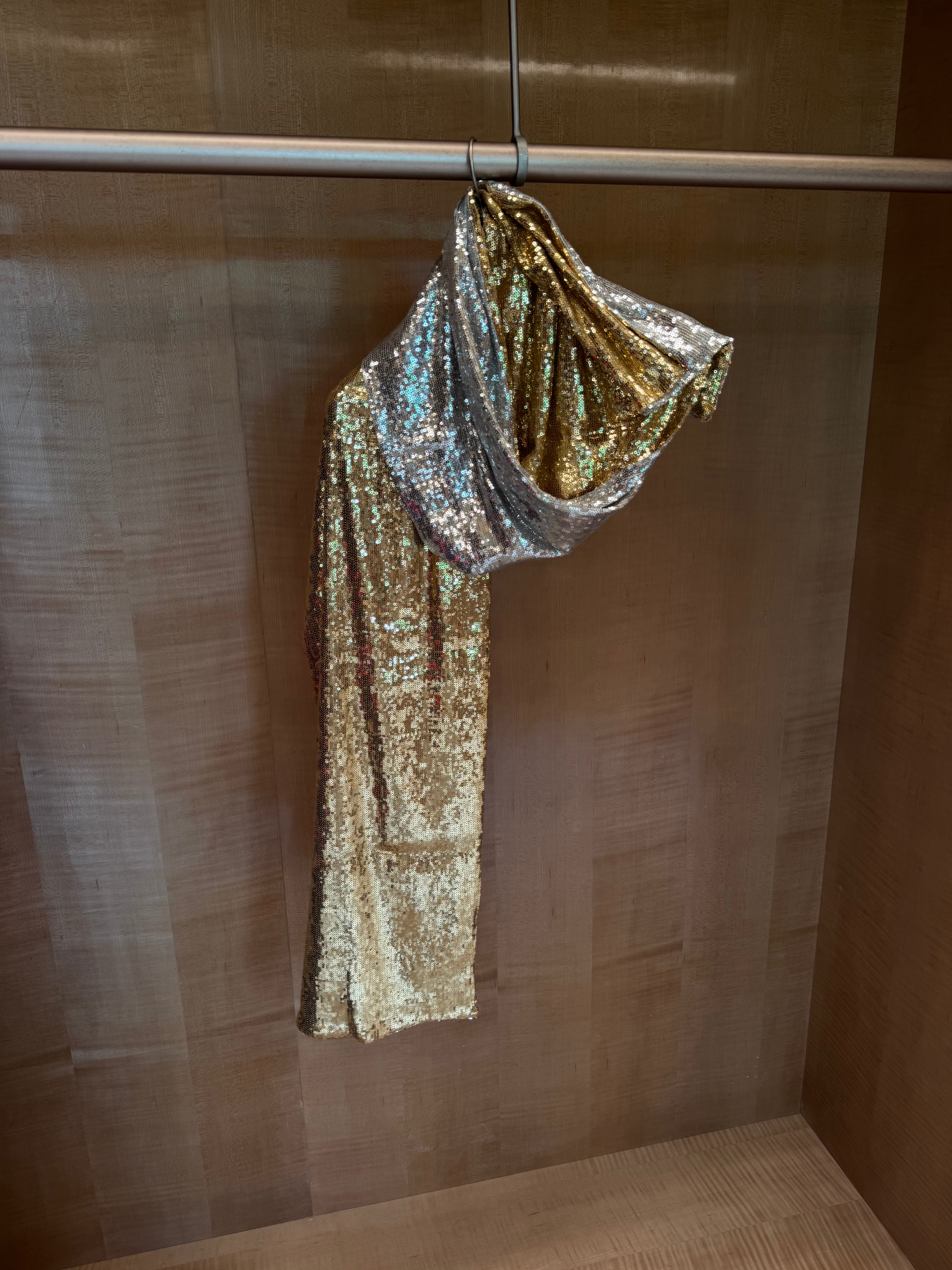 Gold Sequin Scarf