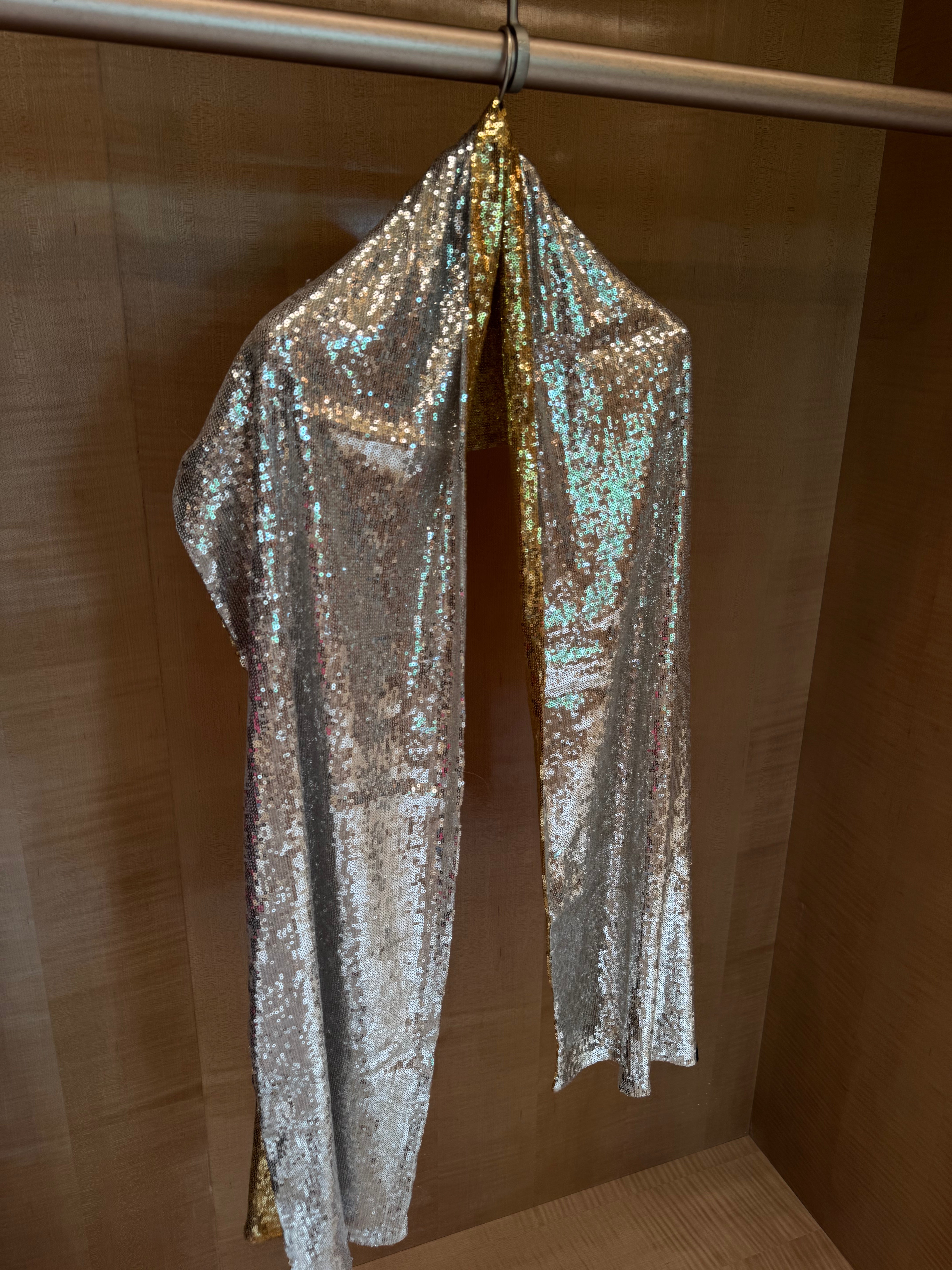 Gold Sequin Scarf