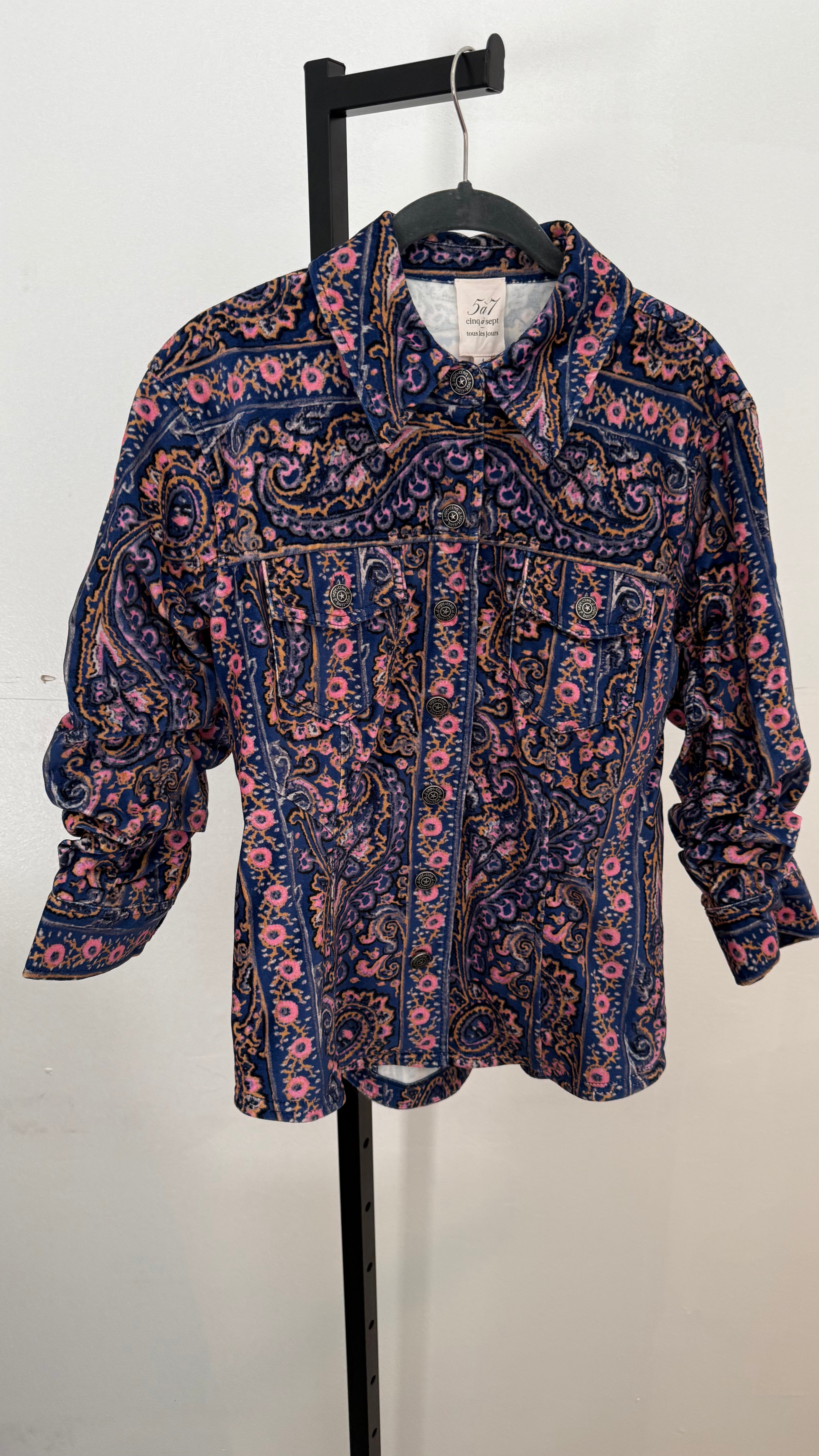 Paisley Velveteen Scrunched Canyon Jacket