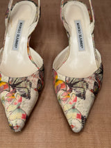 Butterfly Print Carolyn Sling Backs ( 39)