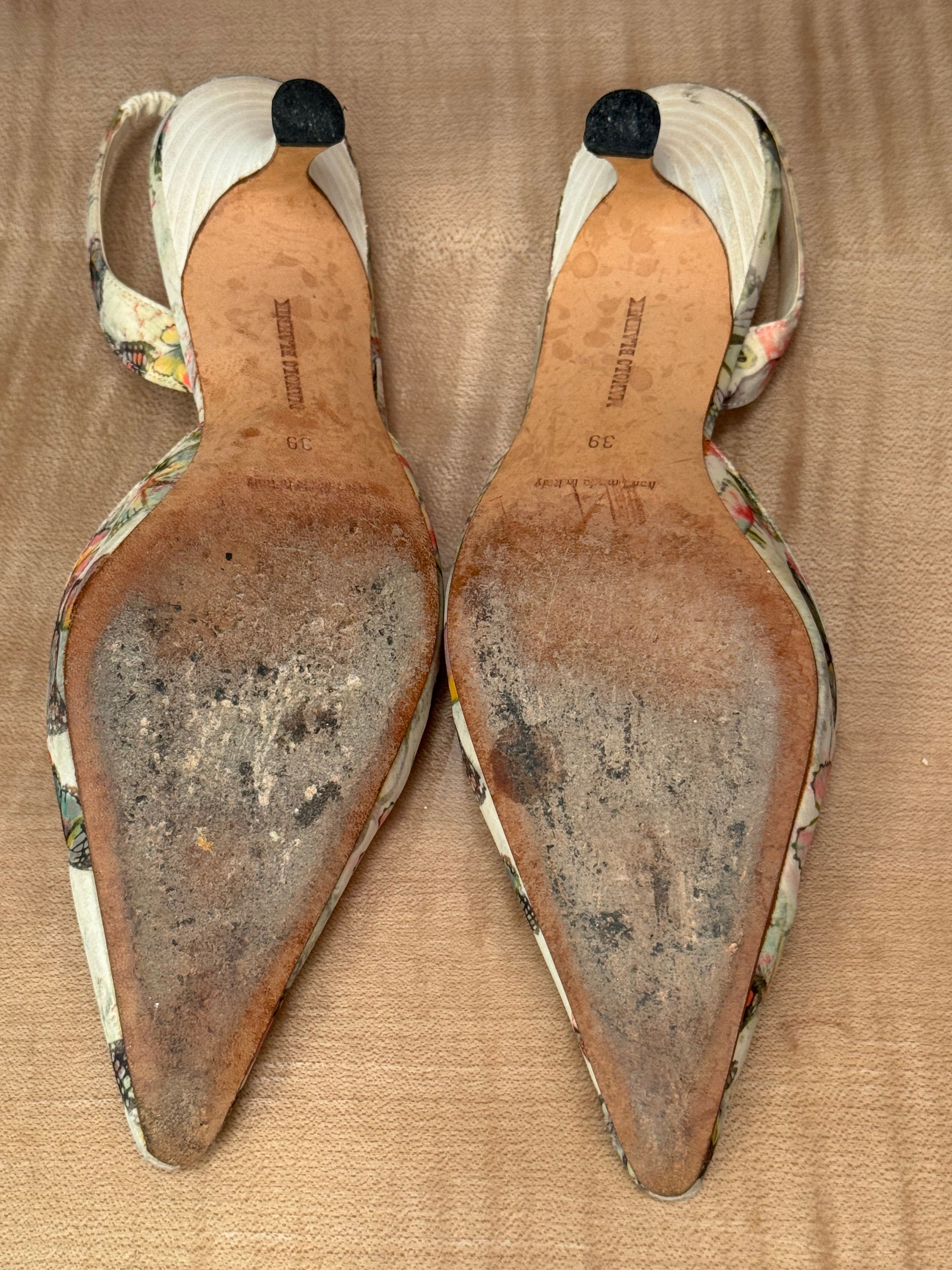 Butterfly Print Carolyn Sling Backs ( 39)