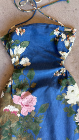 Blue Floral Maxi Dress