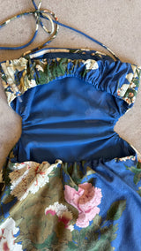 Blue Floral Maxi Dress