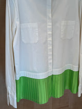 Shirt with Green Pleats