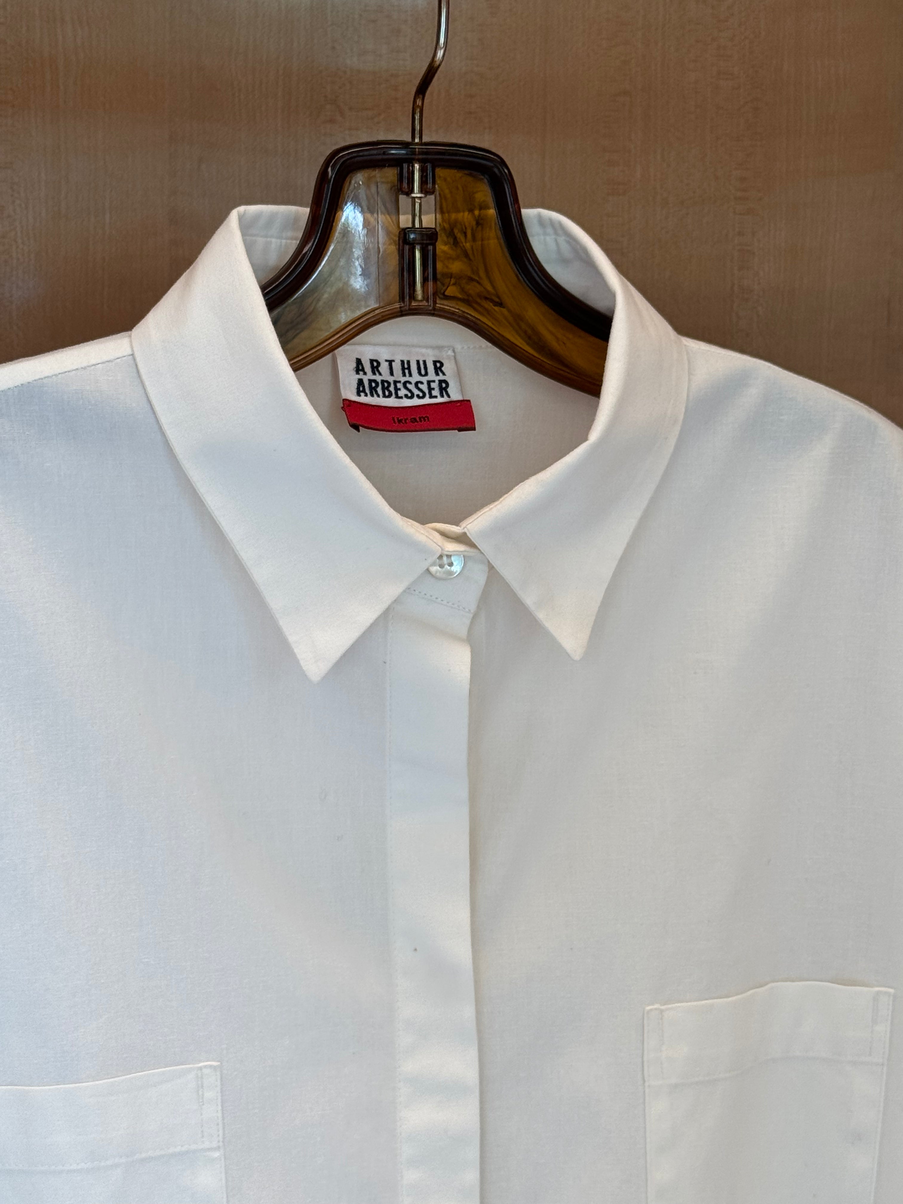Shirt with Green Pleats