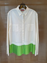 Shirt with Green Pleats