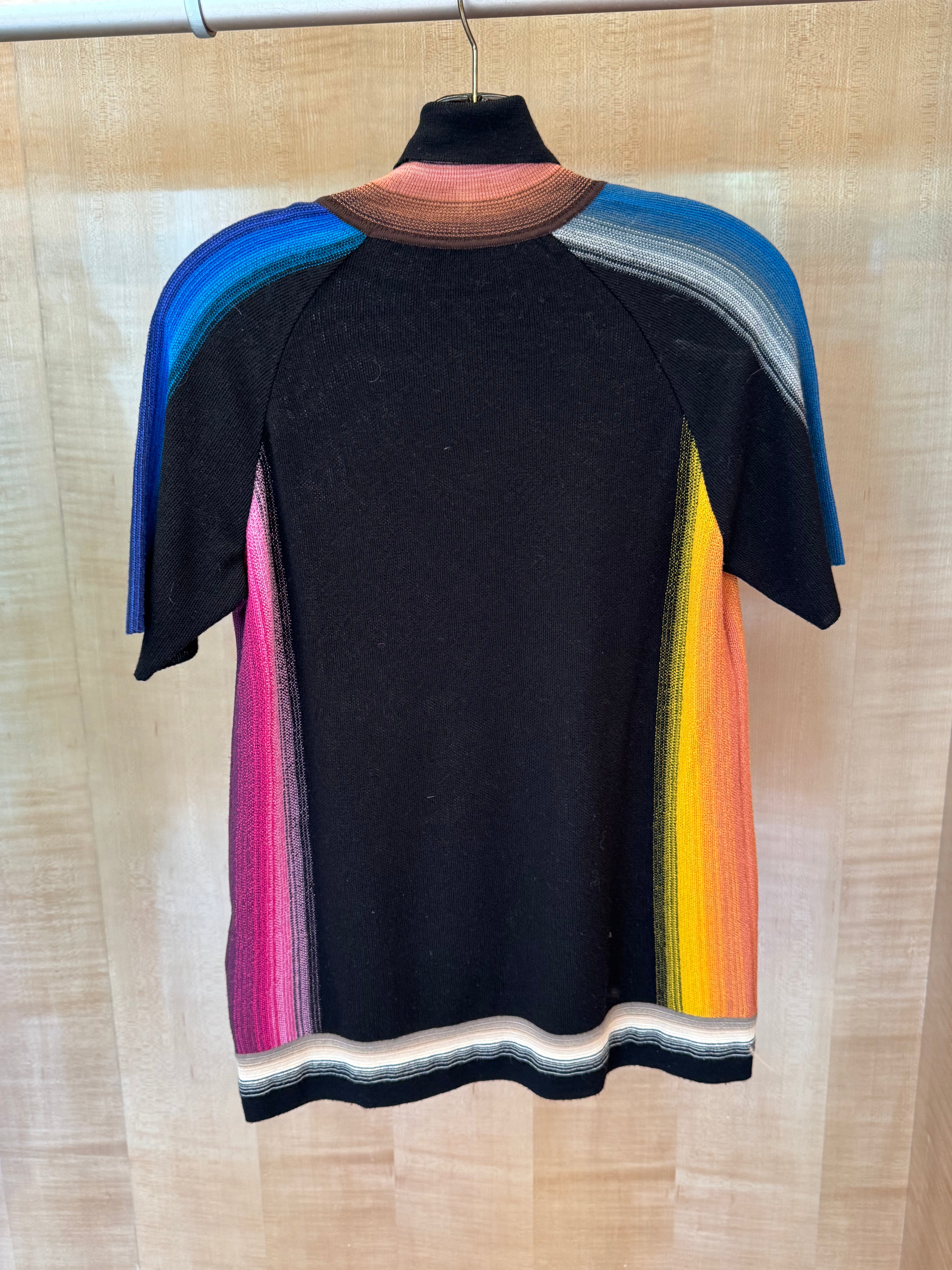 Multicolor Stripe Turtleneck Top