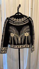 Embroidery Stand Neck Jacket