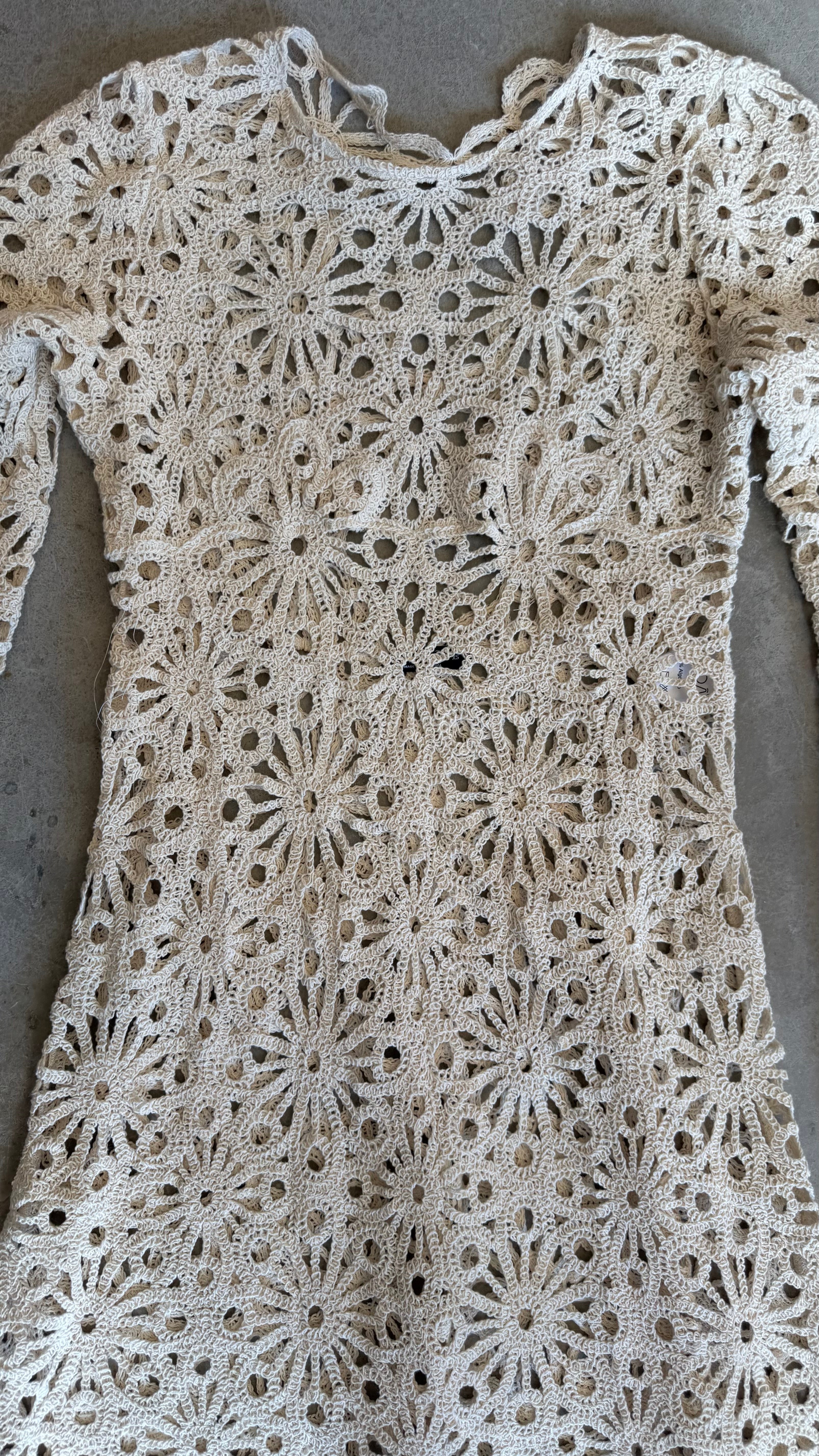 Long Beige Knit Dress