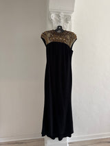 Black Gown With Amazing Golden Beaded Embellishment