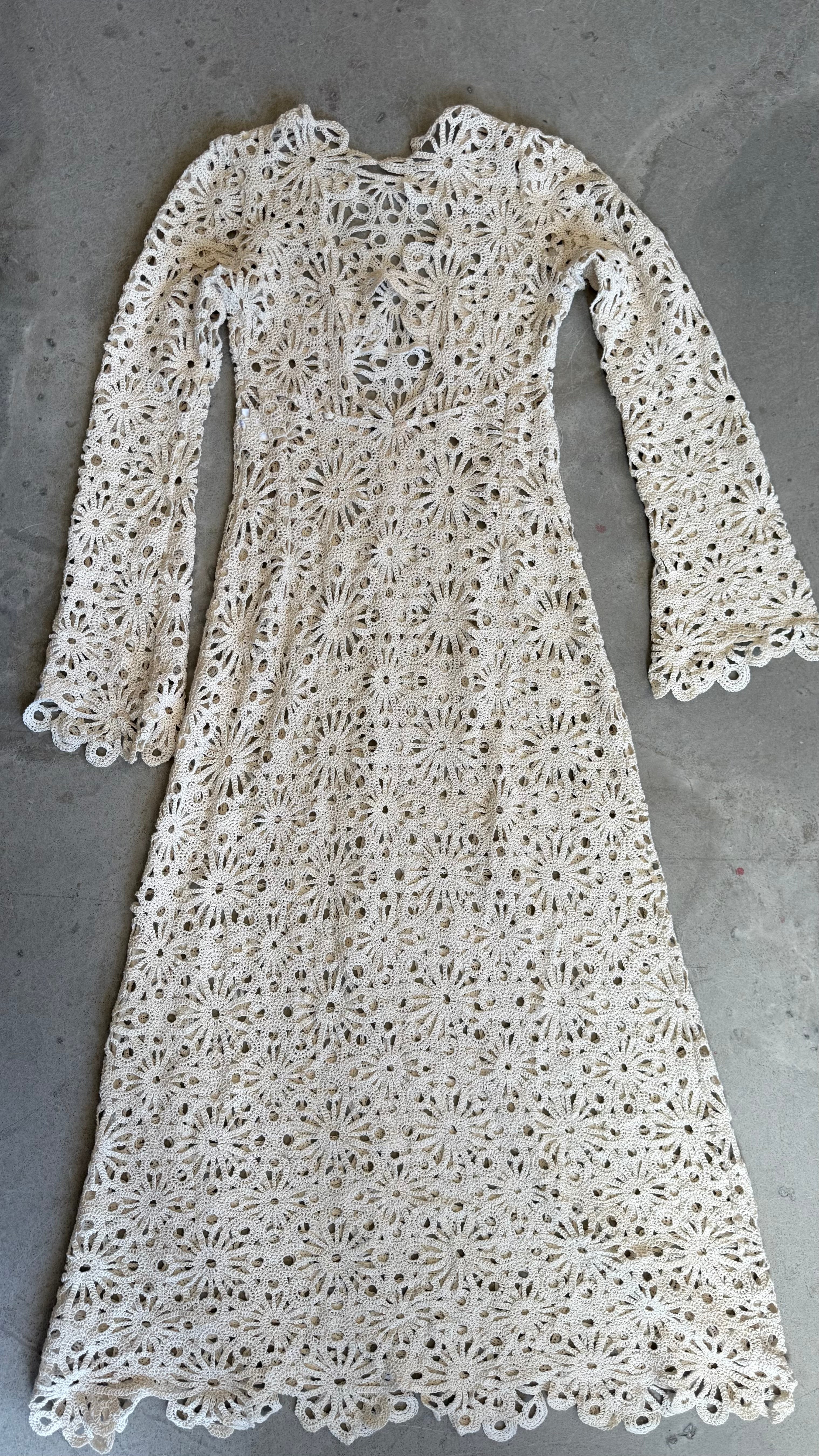 Long Beige Knit Dress