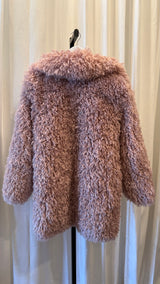 Toira Faux Fur Coat In Pink
