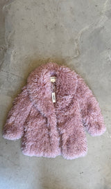 Toira Faux Fur Coat In Pink