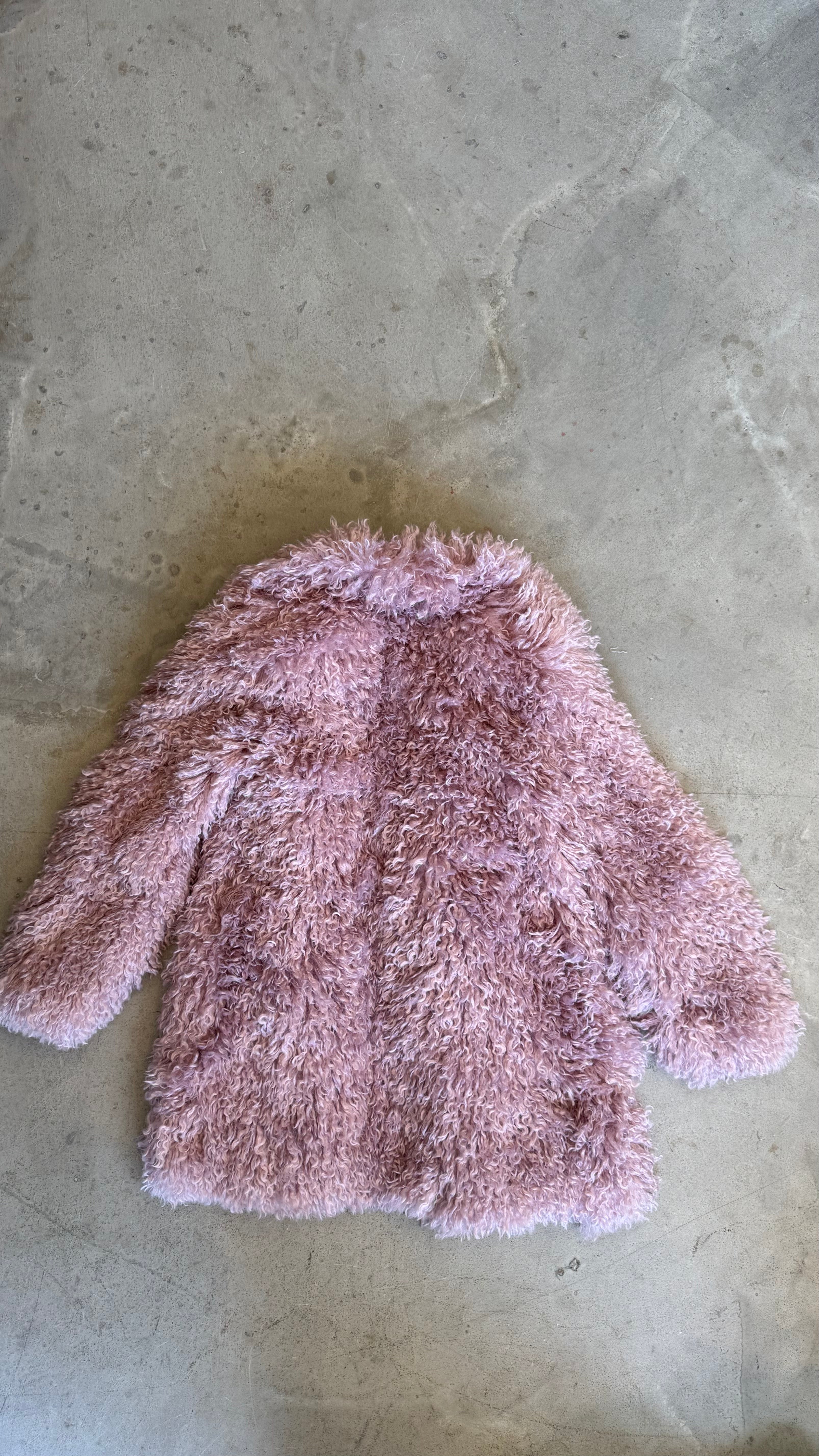 Toira Faux Fur Coat In Pink