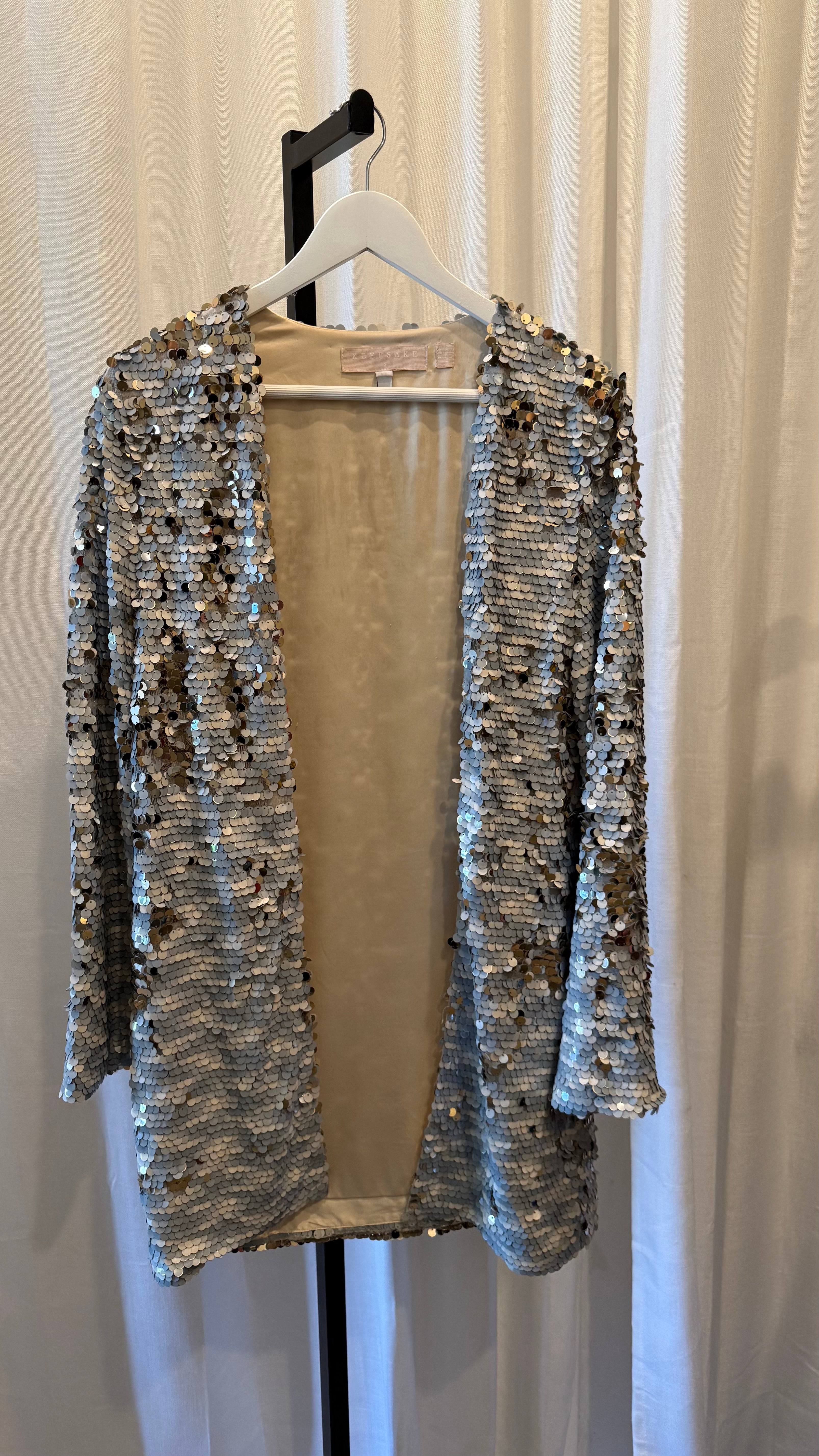 Sequin Jacket In Silver