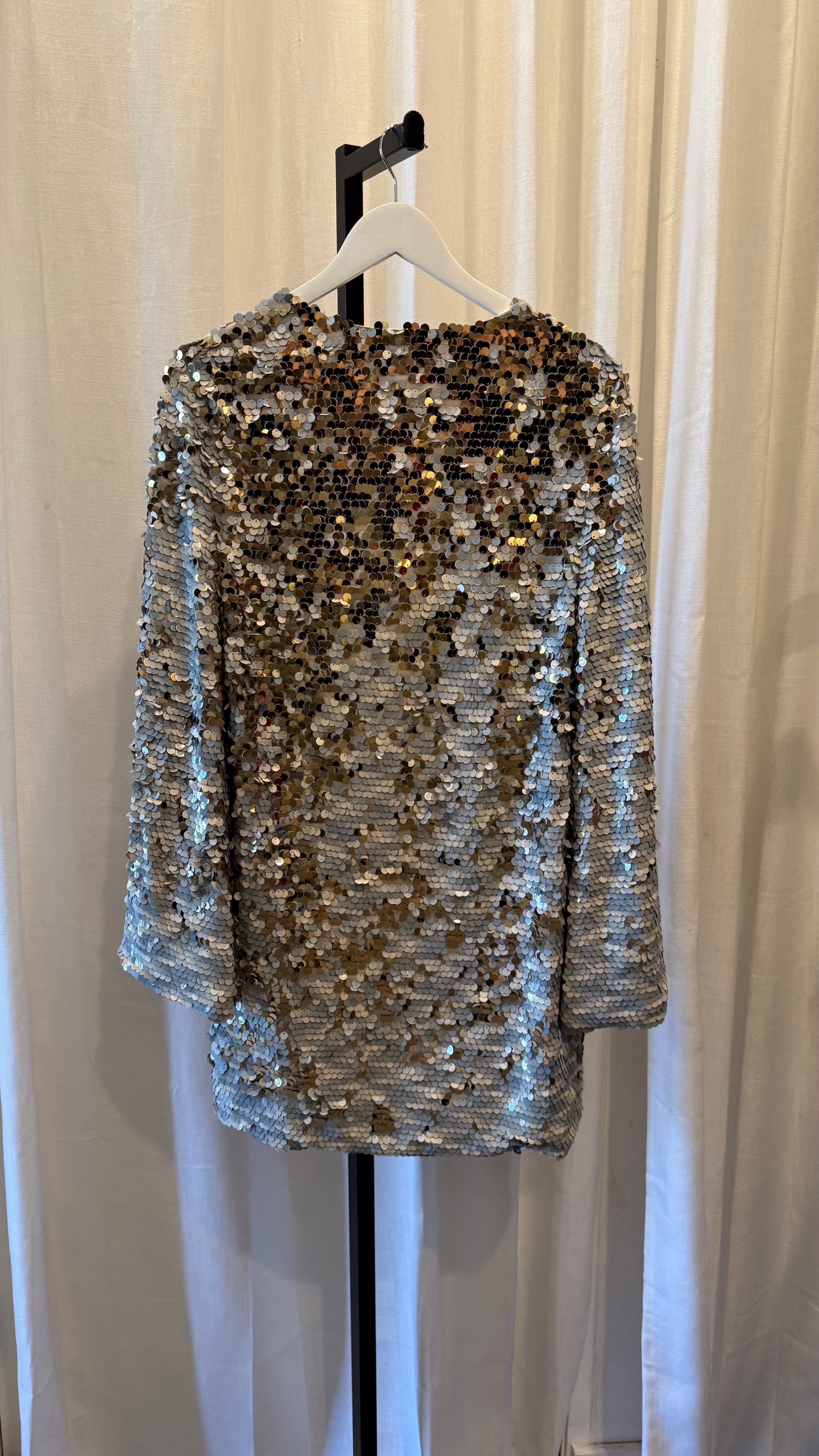 Sequin Jacket In Silver