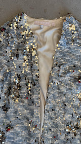 Sequin Jacket In Silver