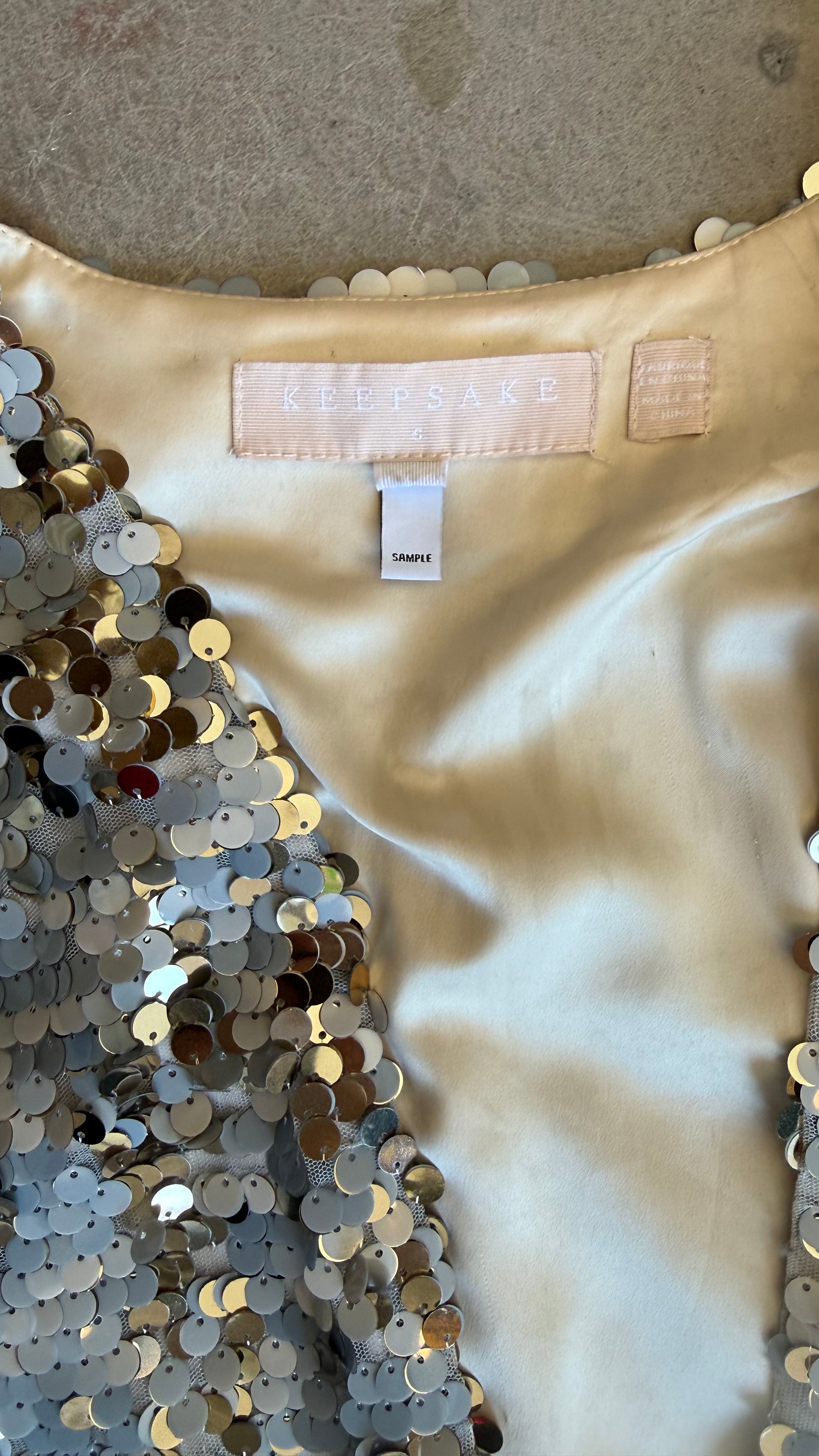 Sequin Jacket In Silver