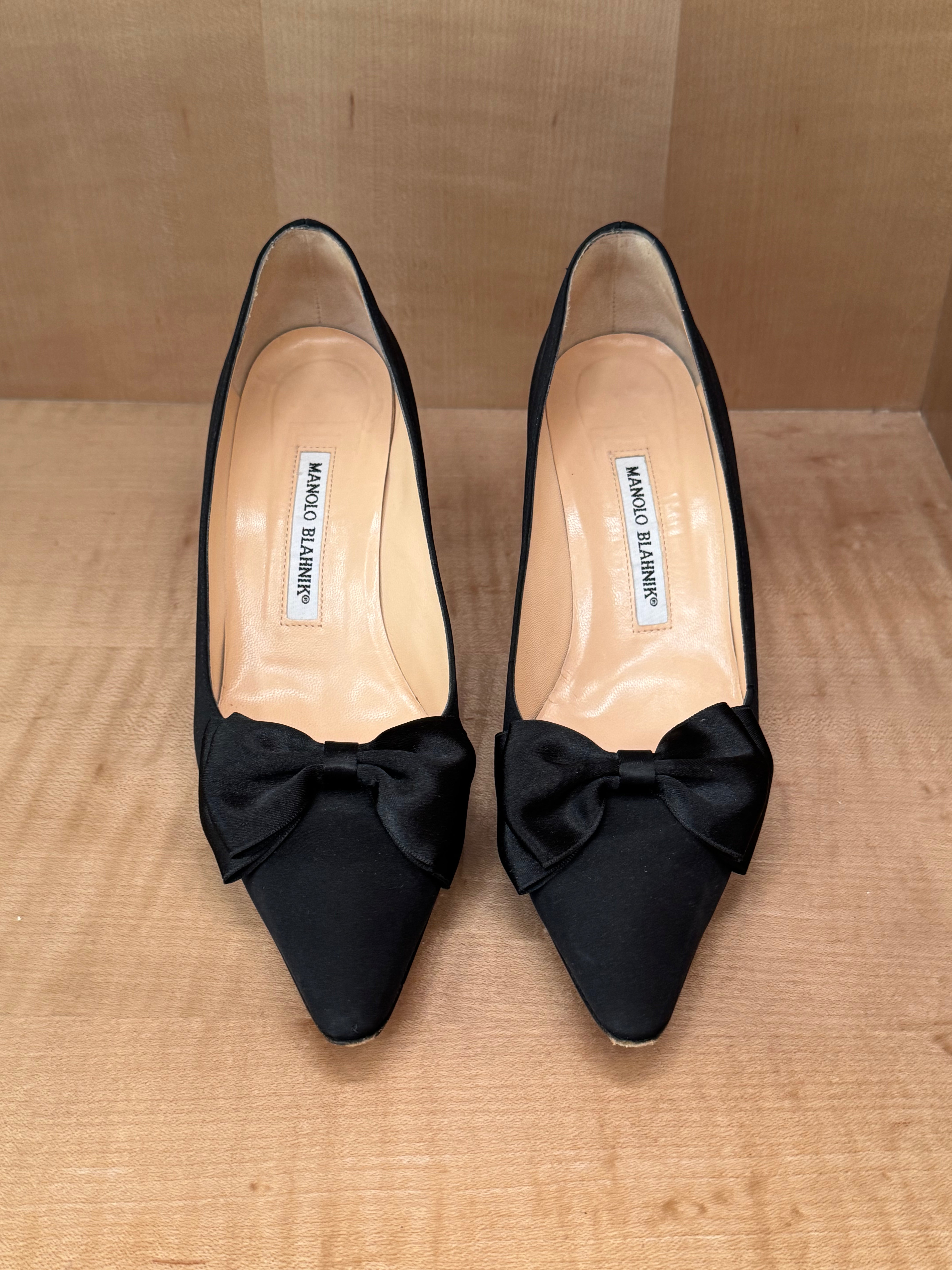 Beccara Satin Bow Pumps (39.5)
